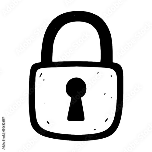 Secure lock icon illustration vector