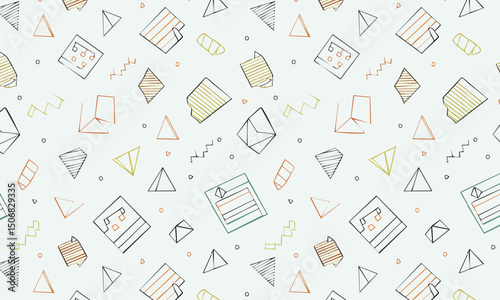 Bright Geometric Thin Line Pattern - Modern Abstract Design