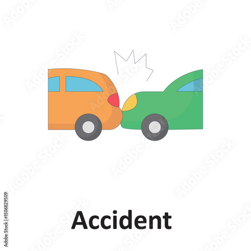 Accident :Vector Icon which can easily modify or edit