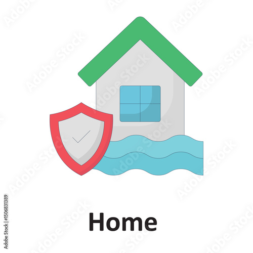 Home insurance :Vector Icon which can easily modify or edit