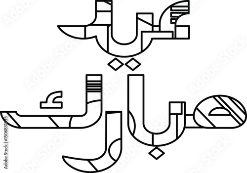 Hand-Drawn "عيد مبارك" Arabic Typography with Festive Accents for Eid