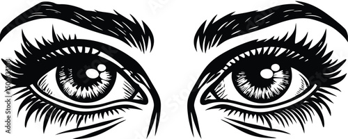 beautiful human eyes vector