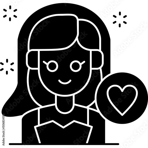 Bride Love Icon Vector Element