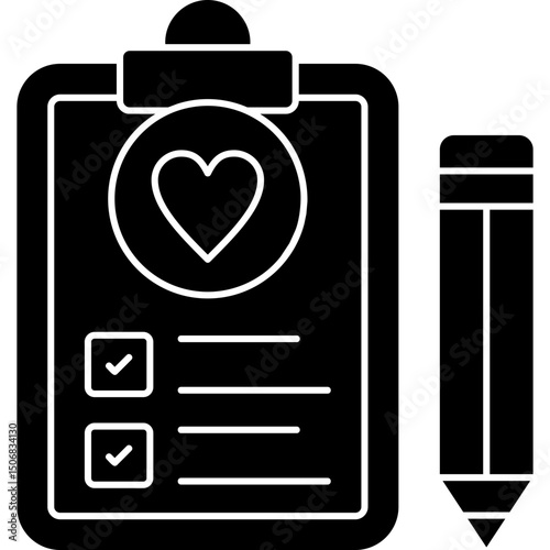 Wedding Contract Icon Vector Element