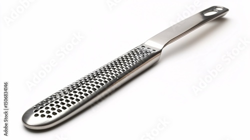 A sleek stainless steel cocktail shaker displayed upright on a white background, highlighting its polished finish and refined design, ideal for home bartenders.