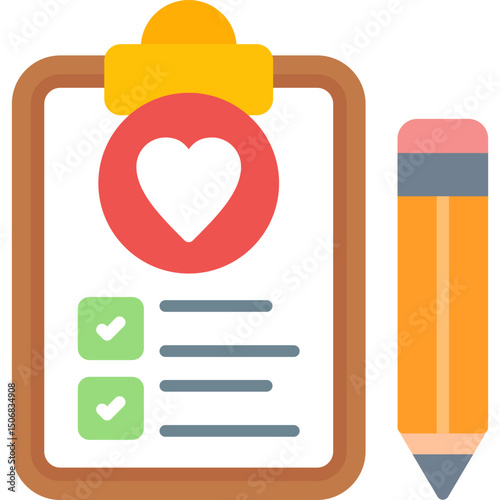 Wedding Contract Icon Vector Element