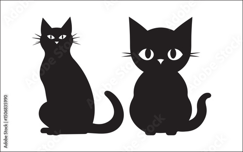 halloween black and white cats