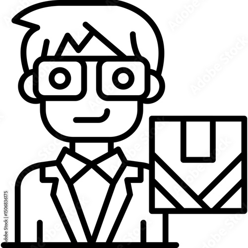 Delivery Man Icon Vector Element