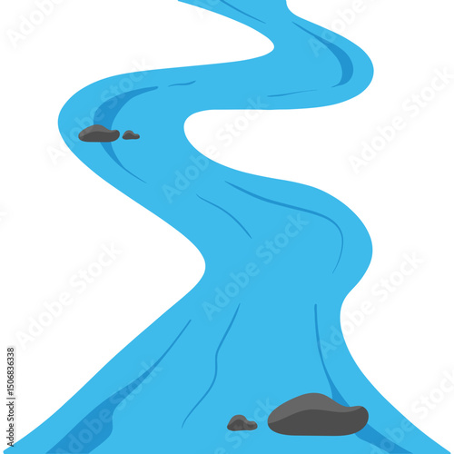 Flat River Illustration 