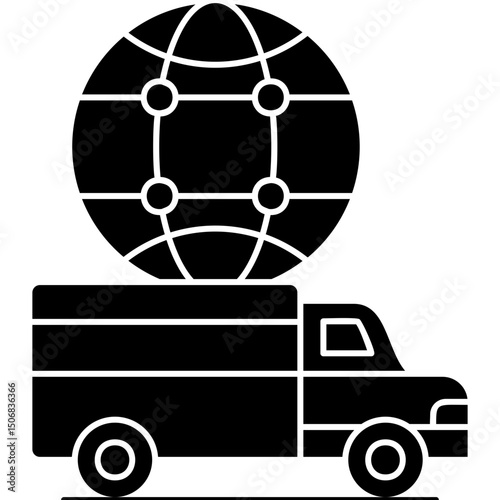 Delivery Truck Icon Vector Element