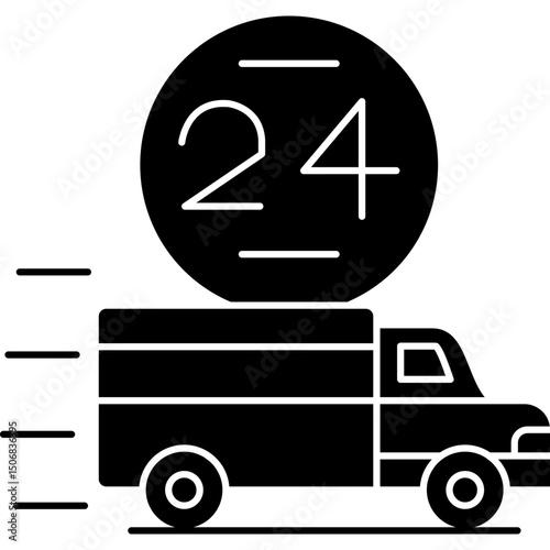 Delivery Truck Icon Vector Element