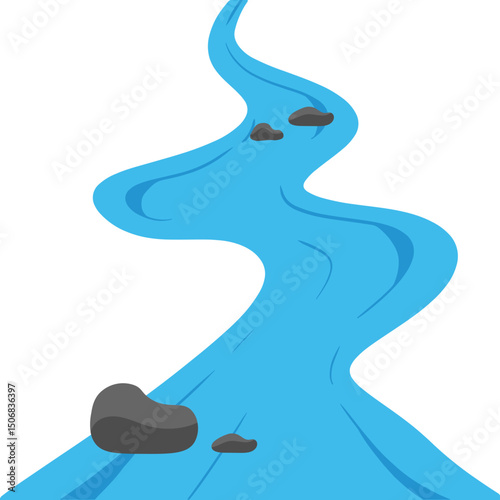 Flat River Illustration 