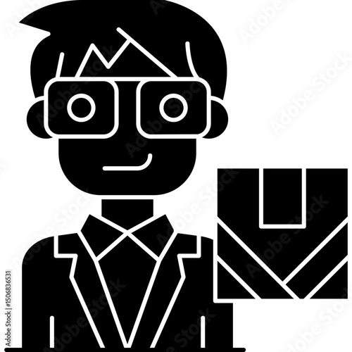 Delivery Man Icon Vector Element