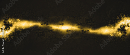 Yellow color abstract light on dark background