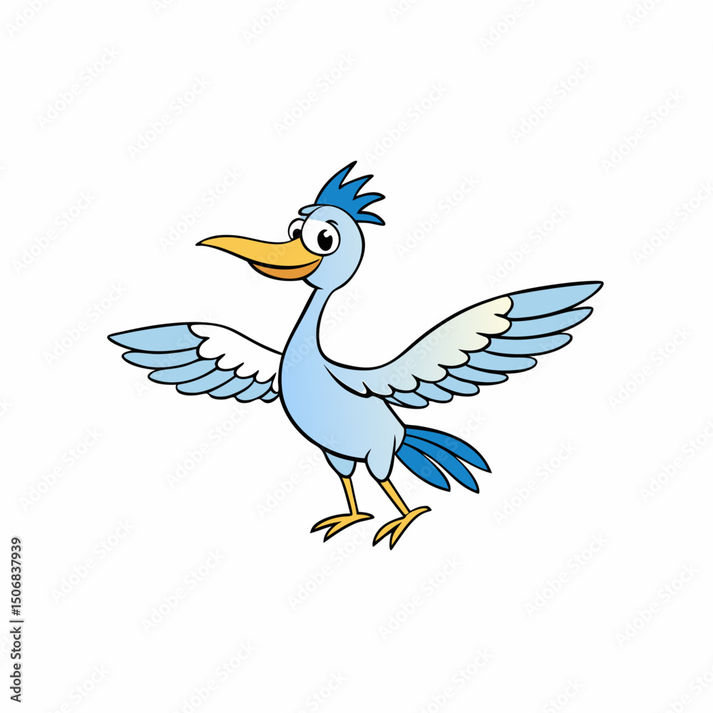 Obraz premium Elegant Bird in Full Flight