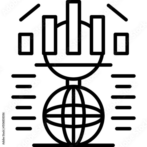 Worldwide Icon Vector Element