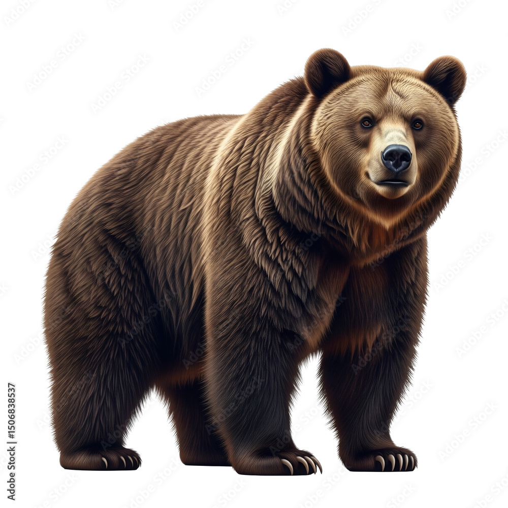 Fototapeta premium brown bear isolated on white