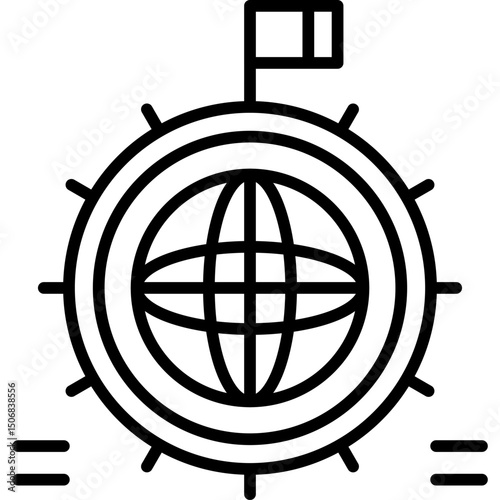 Worldwide Icon Vector Element