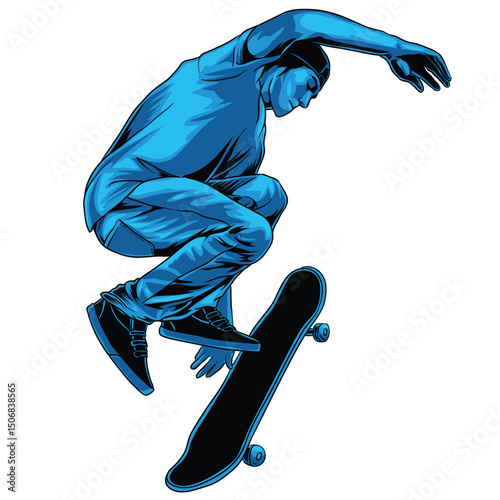 young man jumping