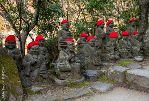 The 500 Rakan Statues in Miyajima island, Japan