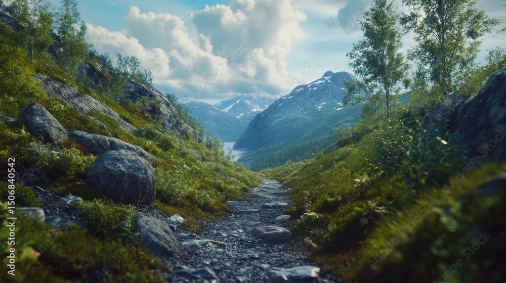 Obraz premium Mountain path, scenic view