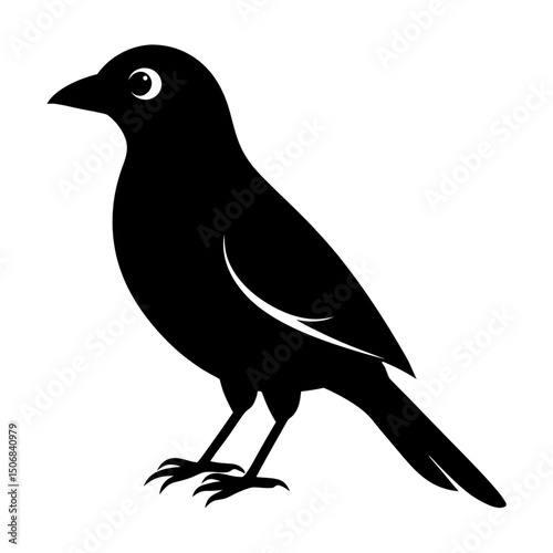 Bird silhouette vector Style with white background