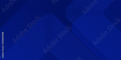 Abstract blue background with glowing geometric lines. Modern blue gradient square shape design. Futuristic technology concept. Suit for brochure, corporate, website, poster, banner, cover modern