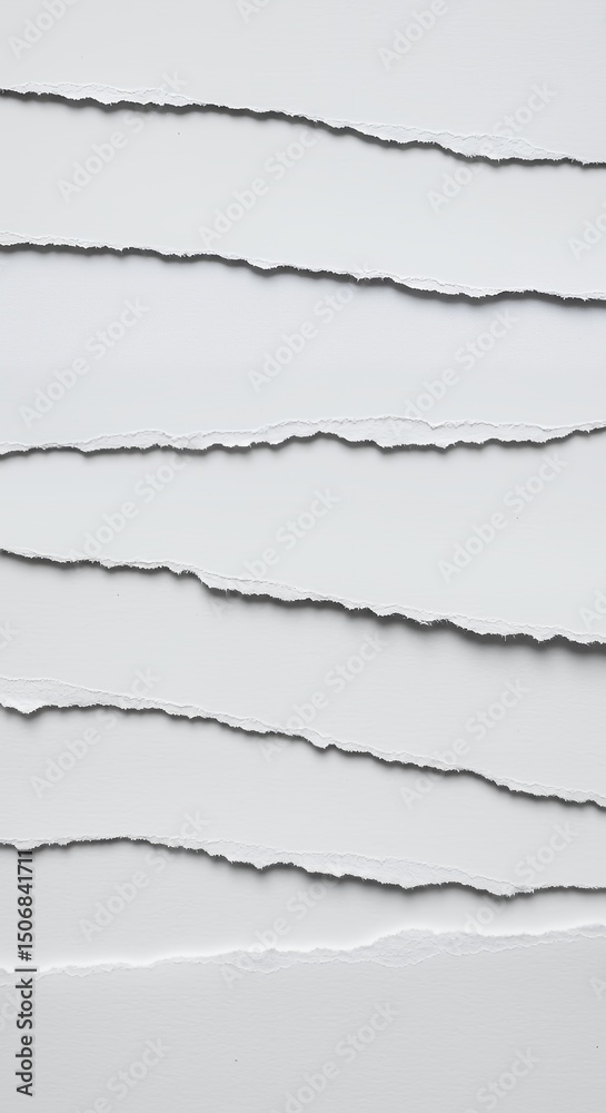 Naklejka premium Torn Paper Edges - Abstract White Strips
