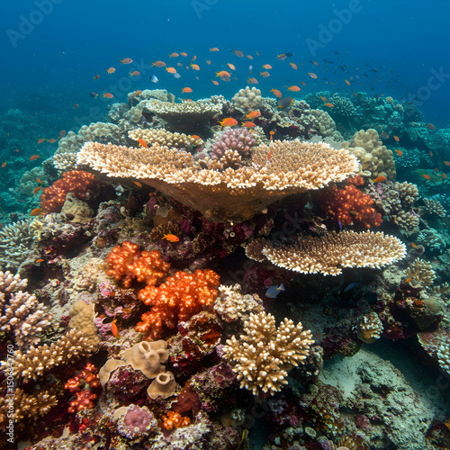 Vibrant Coral Reef Ecosystem: Unveiling Underwater Biodiversity
