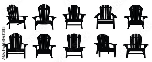 Adirondack chair silhouettes