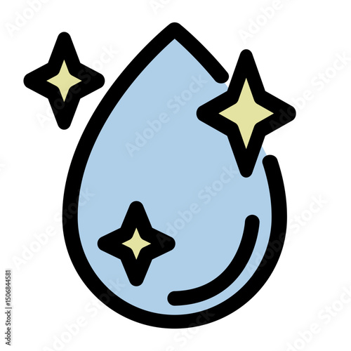 Clean water icon symbol - Clean water filtration or water which cleans something vector illustration