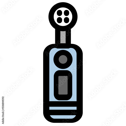 Electrical tooth brush icon symbol - Electrical tooth brush for human hygiene treatment and brush teeth vector illustration.