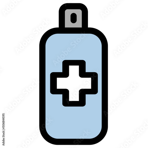 Disinfection icon symbol - First aid Disinfection spray vector illustration