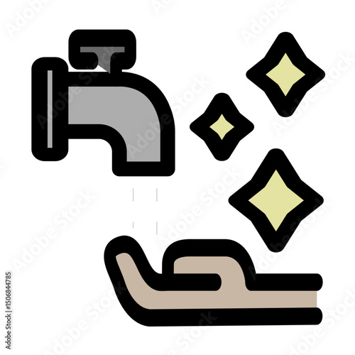 Wash hands icon symbol - Washing hands clean vector illustration