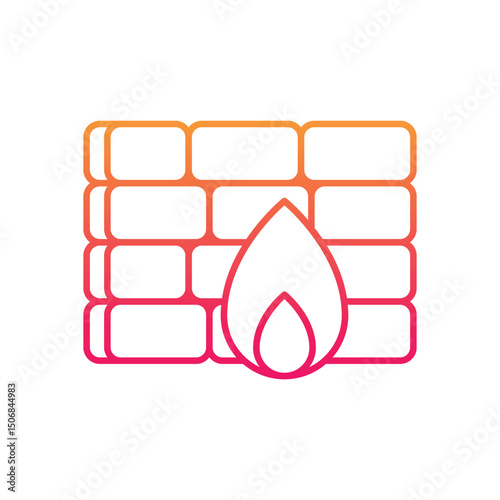Firewall vector icon