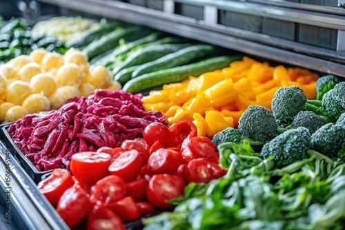 Factory Producing Frozen Vegetables in Large Quantities