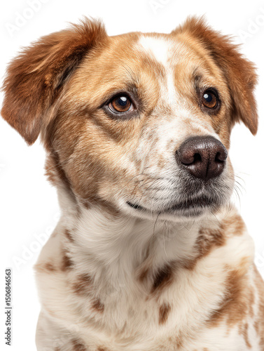 Senior dog with cloudy eyes, showcasing gentle expression, patiently waiting for adoption. This lovable companion is ready to bring joy to new home