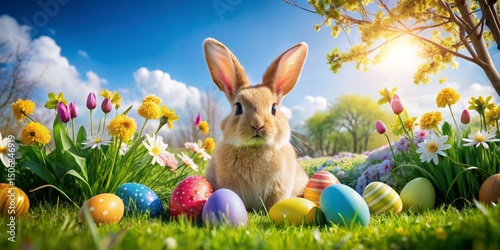 Easter Bunny in Spring Mead...
