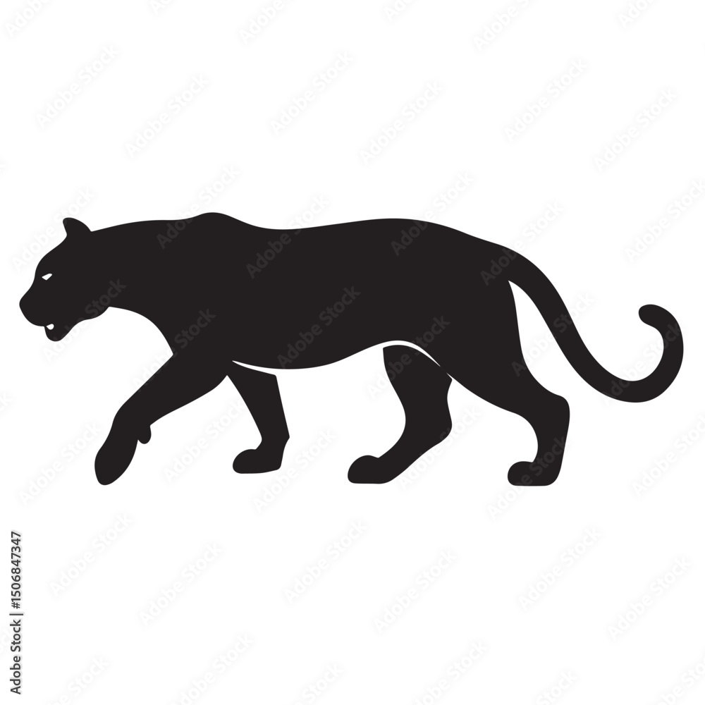 Black Panther Vector Silhouette Illustration for Wildlife Art, Jungle Decor, Tattoo Design, Animal Logo, Graphic Print, and Clipart Black Panther Vector Silhouette Illustration for Wildlife Art, Jungle Decor, Tattoo Design, Animal Logo, Graphic Print, and Clipart