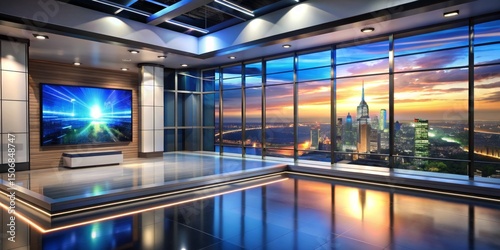 Modern Studio Cityscape Bac...