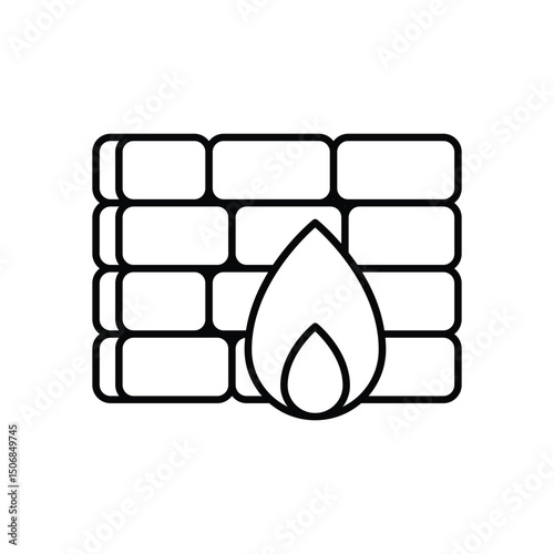 Firewall vector icon