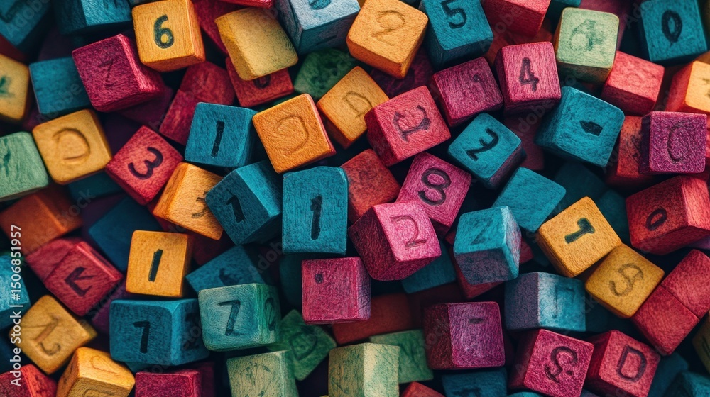 © AJIE - Colorful wooden number blocks (3) © AJIE - Colorful wooden number blocks (3)