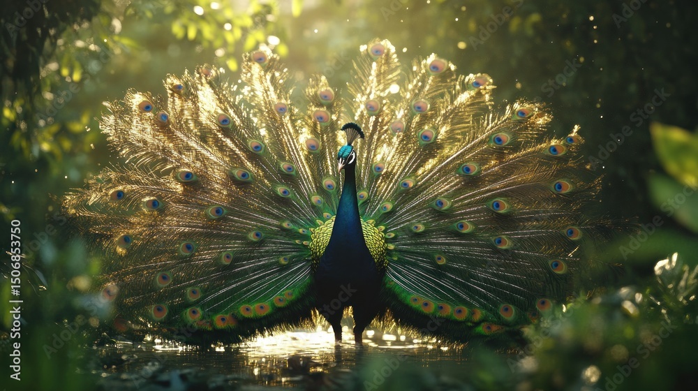 Obraz premium Peacock in Sunlight