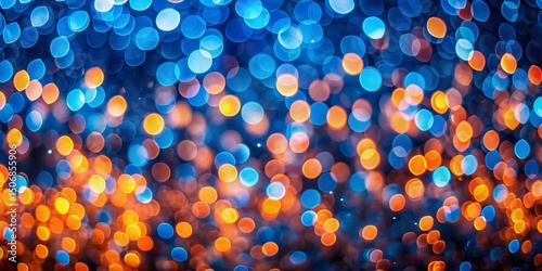 Abstract Blue and Orange Bo...