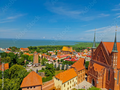 Wallpaper Mural Beautiful view of Cathedral complex, situated on the Vistula lagoon in Frombork. Poland Torontodigital.ca
