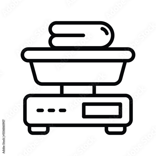 Weighing Scale Vector outline icon. Eps 10 file