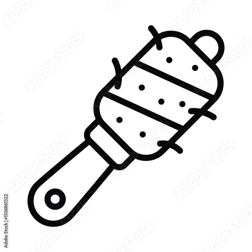 Lint Roller Vector outline icon. Eps 10 file