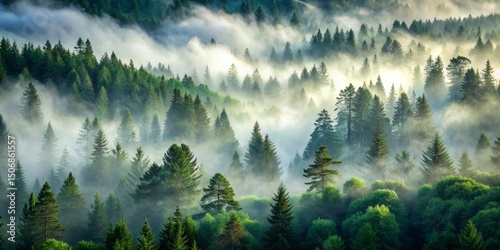 Misty Mountain Forest Aeria...