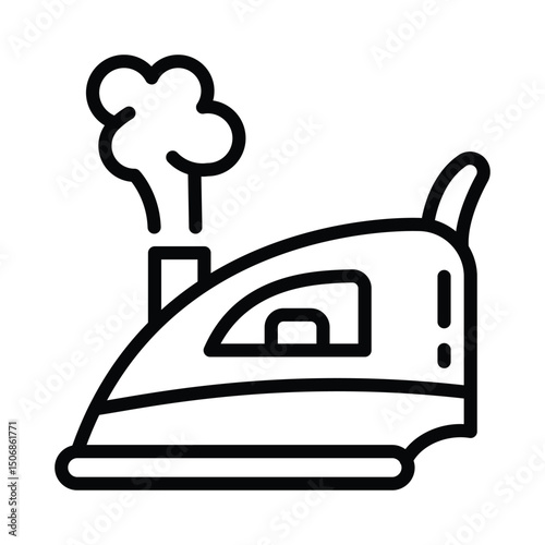 Iron Vector outline icon. Eps 10 file
