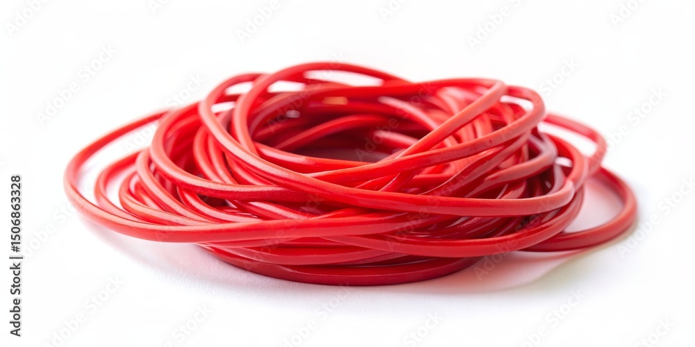 Red Rubber Bands in a Pile Close-up Macro Photography, Composition, Texture, Round Shape rubber bands, macro photography Red Rubber Bands in a Pile Close-up Macro Photography, Composition, Texture, Round Shape rubber bands, macro photography